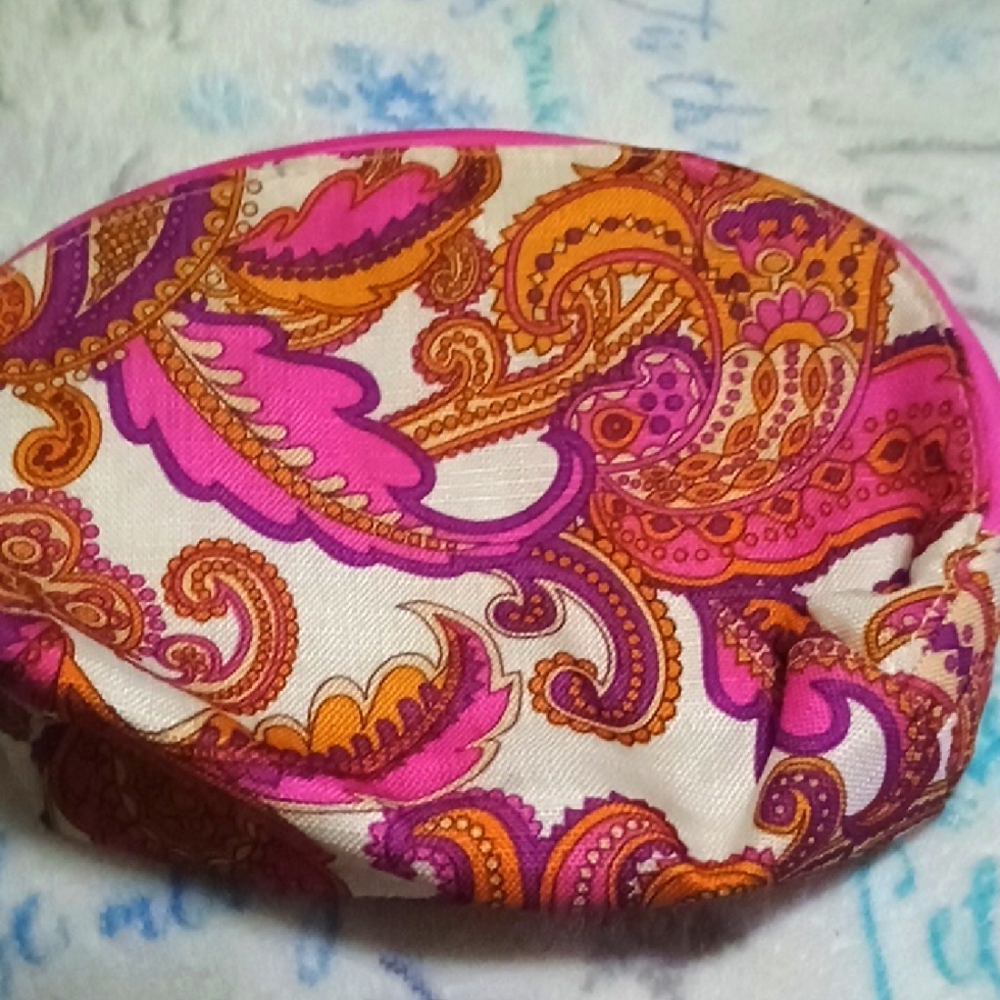 Paisley Print Women's Bag - Pink and Orange